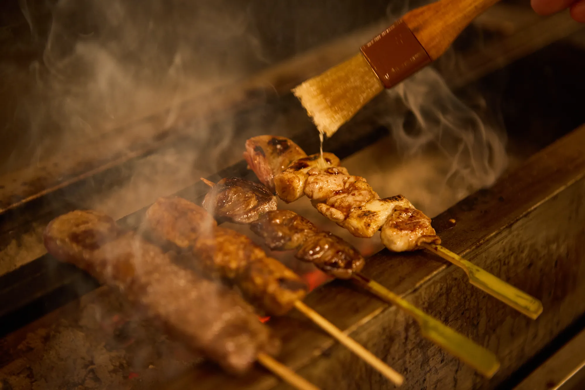Yakitori on the grill